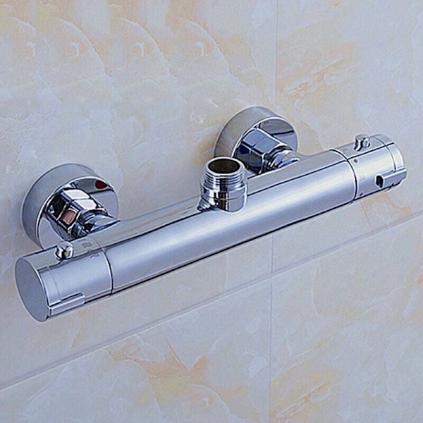 Termostatblandare för dusch, American Standard-kopplingar för säker, synlig väggmontering, kromfinish säkerställer elegant integration