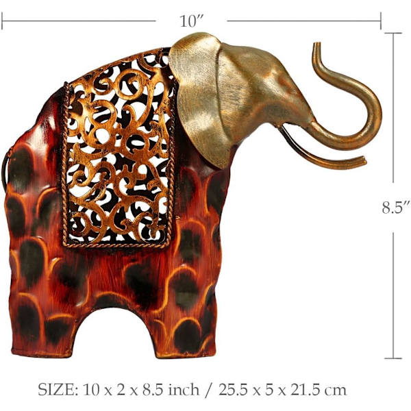 Prydskulptur elefant gaver metal