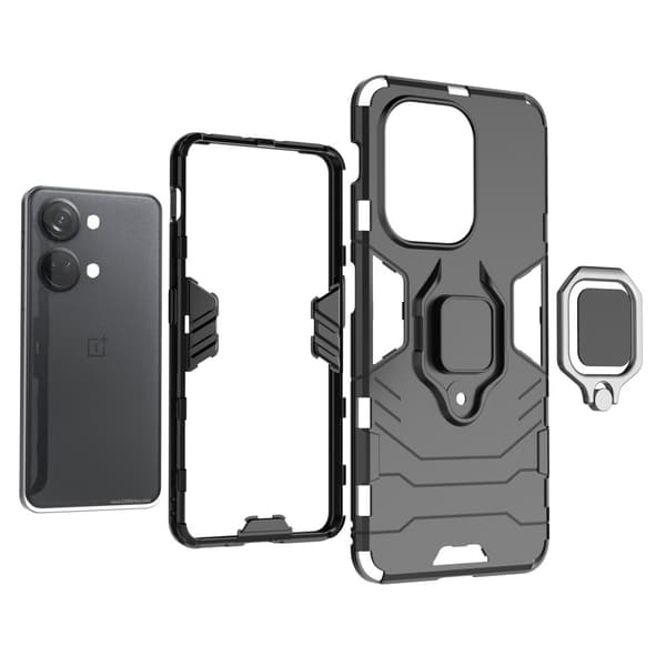 OnePlus Nord 3 5G Kuori Hybrid Armor Ring Musta