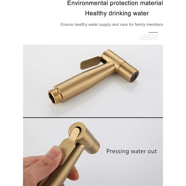 Personlig hygienuppgradering, multifunktionell bidéspraysats, rostfritt stål för husdjursbad, personlig hygien, badrum, enkel att installera med T-adapter