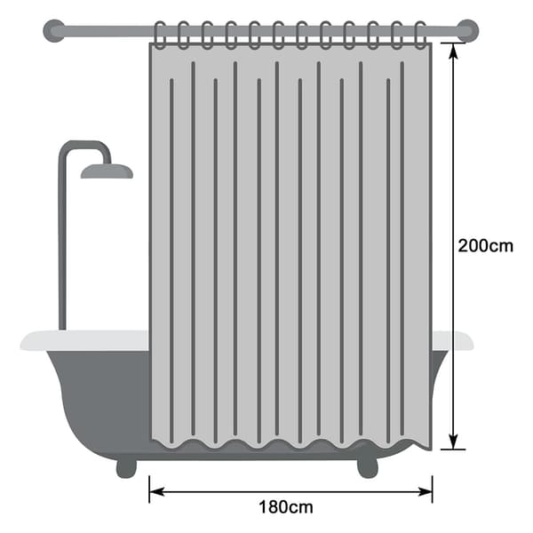 Stilfuld badeforhængsforing, superblød mikrofiber vaffeltekstur polyesterstof, rustfri metaløjer til problemfri installation, vaskbar &