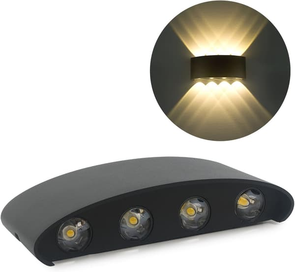 LED-seinävalaisin 8W Moderni seinävalaisin Vedenpitävä seinävalaisin Al