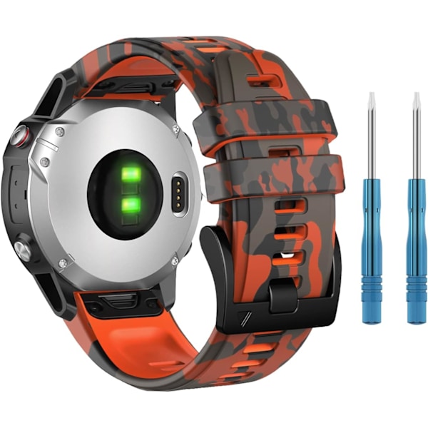 SeNool armband för Garmin Fenix ​​7/Epix, [22mm QuickFit Replacement Band] Silikonband för Garmin Fenix ​​6 GPS/6 Pro GPS/5/5 Plus
