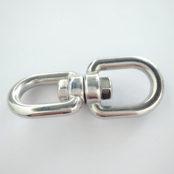 M6 dubbelhuvud svängbar ring, 304 rostfritt stål svängbar ring, sand