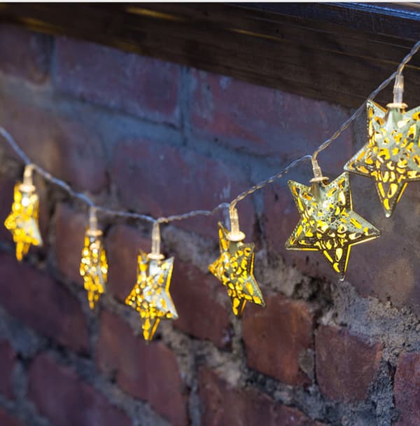 Tieyi Star, LED-slinga - 2 meter lång, 10 lampor [två batteri
