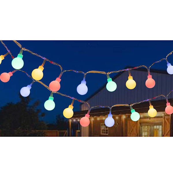 Dekorationsslinga för Inom- och Utomhusbruk, Lättanvänd, 12 m 100 LED, Färgskiftande, Automatiska Timers, För Trädgårdar, Balkonger, Julgranar