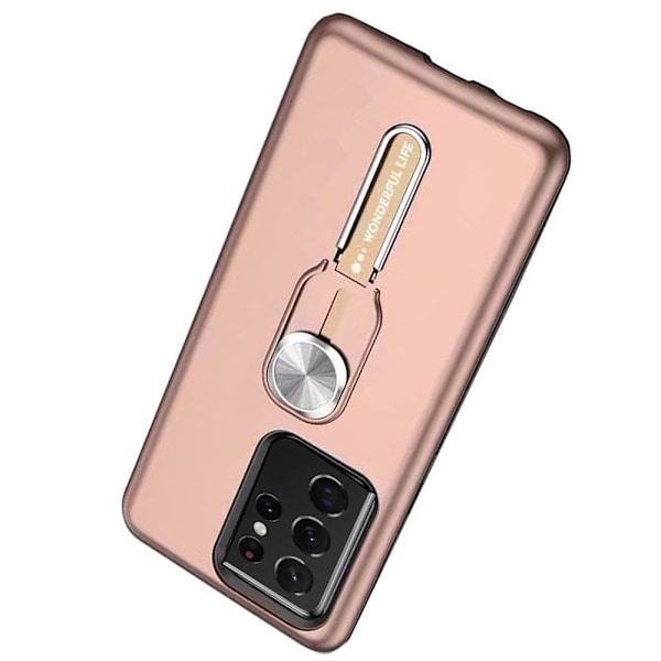 Professionellt Skal med Hållare - Samsung Galaxy S21 Ultra Guld