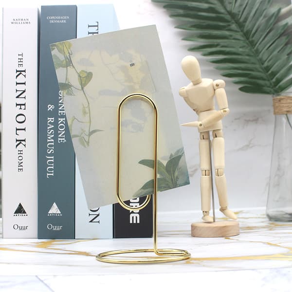 3 stk. Visitkortsholdere til skrivebordet, metal note clip holder Messa