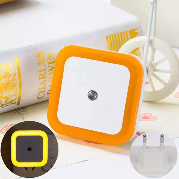 4 stk. Firkantet Natlys LED Intelligent Lysstyring Induktion E
