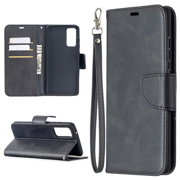 Samsung Galaxy S20 FE - Läder Fodral - Svart Black Svart