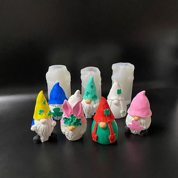 3D Tomte, Epoxihartsform, Påsktomte, Formar Gnome I