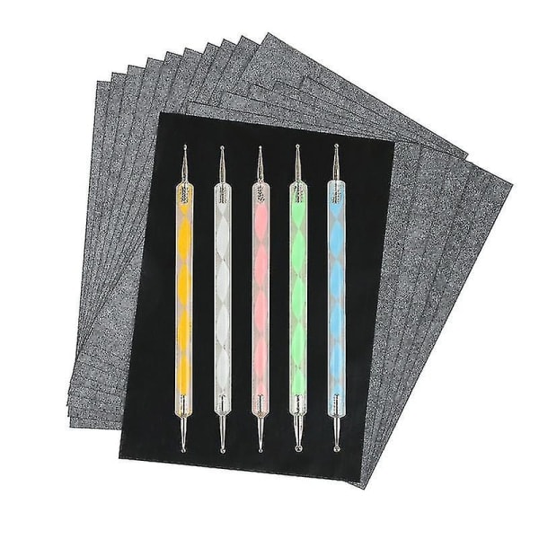100 ark karbonpapper, A4 grafitpapper överföringspapper, karbonpapper kalkerpapper och kopieringspapper med set, idé kompatibel med Woo