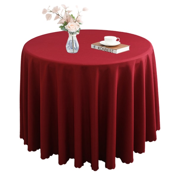 Bordsduk, vattentät enfärgad bordsduk Tvättbart bord claret