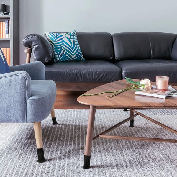 32 par elastiske strikkede stolmøbelbensokker, svart 4*7cm