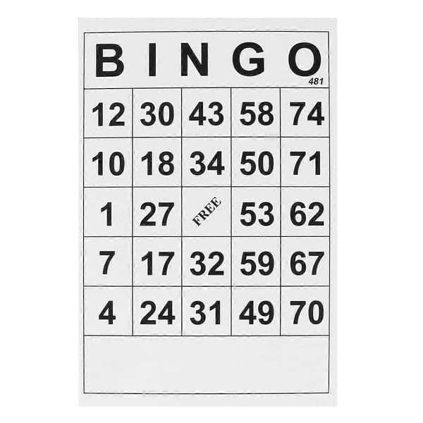 60 stk. bingospil bingo til sjov intellektuel udvikling legetøj (hvid)