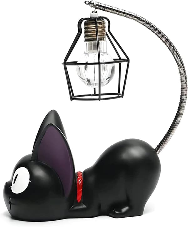 Kikis kattenattlampe for barn, anime kattelampe, nattbordslamper for