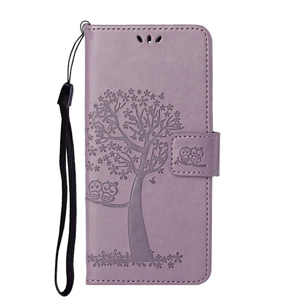 iPhone 13 - Owl Tree Läder Fodral - Lila