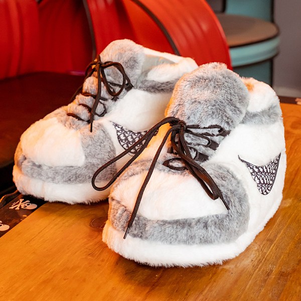 Aj Cotton Tofflor, vinter inomhus utomhus tofflor T röd Utomhus (36-44)