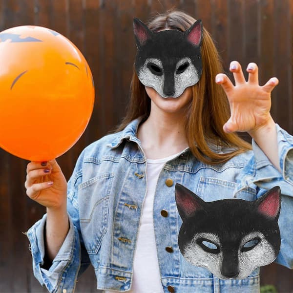 Julepynt Halloween Dyremaske Dans Opp Ansiktsdekorasjon