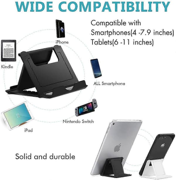 Mobiltelefonholder, 4-pak telefonholder Universal foldbar tabletholder Multi-vinkel lomme desktop holder vugge