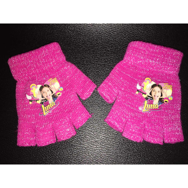 4-Pack 2i1 Fingervantar + Fingerlösa Vantar Soy Luna Rainbow Glitter One Size Rosa one size