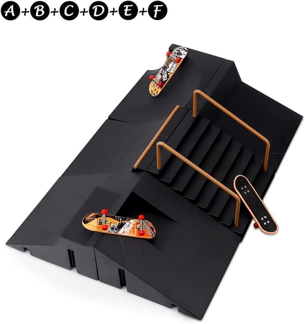 Mini Skateboard Rampe og Tilbehørssett, Skatepark Deck Truck B