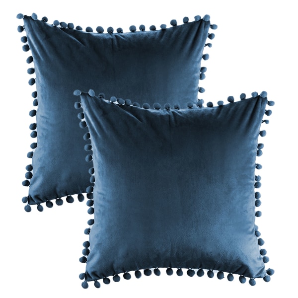 2 stycken Soft Granular Velvet Solid Örngott Lämplig för soffa