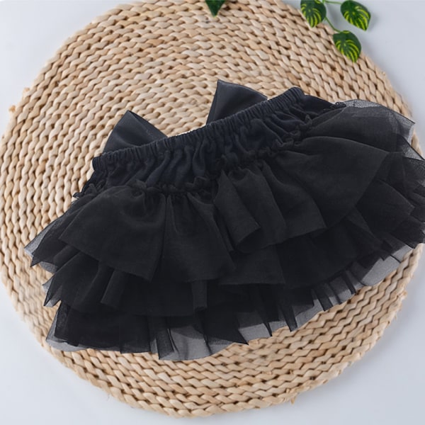 Baby tutu kjol med cover, för 1-2. födelsedag, Svart, M