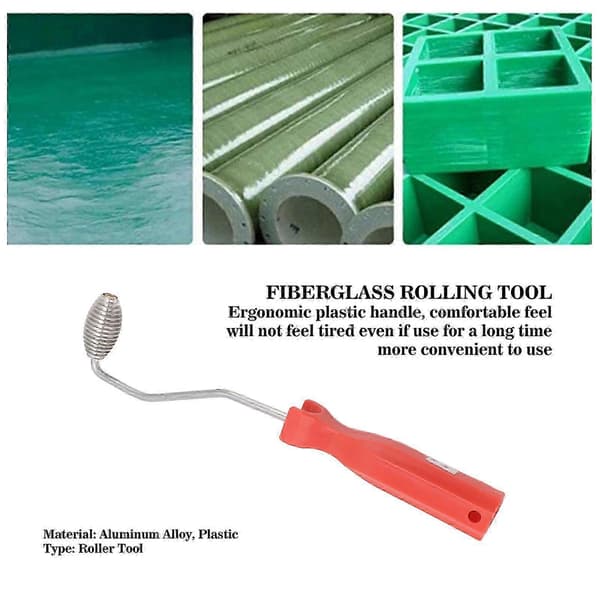 Fiberglass Roller Boble Paddle Verktøy Aluminium Legering Boble Roller Med Plast Håndtak Oliven Roll Type A