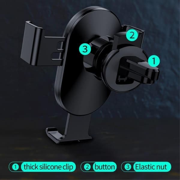 Bil Luftventils Mobiltelefonholder ABS Roterbar Mobilholder for Bil