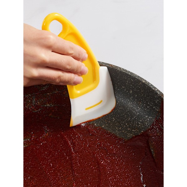 Silikonspatel för repfri yta, ergonomiskt utformad för komfort och precision, perfekt för non-stick kokkärl, 7 cm (L) x 15,5 cm (H)