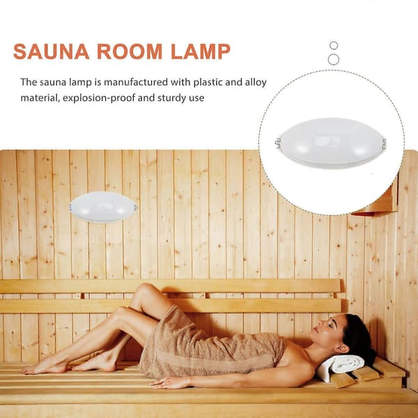 Sauna eksplosjonssikker lys innfelt taklampe tilbehør til badstue uten pære