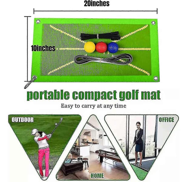 Golf-matto, Premium Golf -lyöntimatto 3 pallolla, Divot Daddy Pro Golf