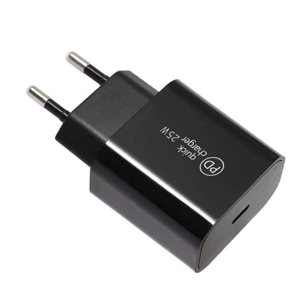 25W Hurtigoplader til Samsung Sort