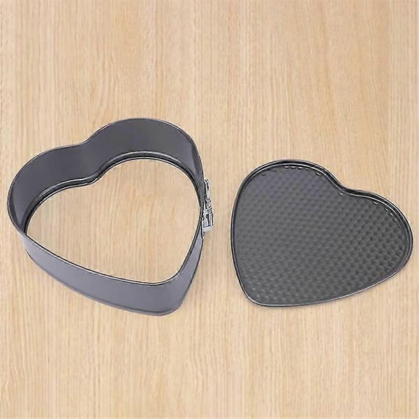 3 stk./sett Non-stick metall bakeform kakeform rund hjerte firkantet form avtakbar bunn bakeform kake