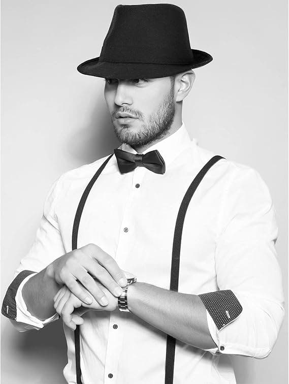 1 stk unisex tidløs klassisk Manhattan Fedora-hatt