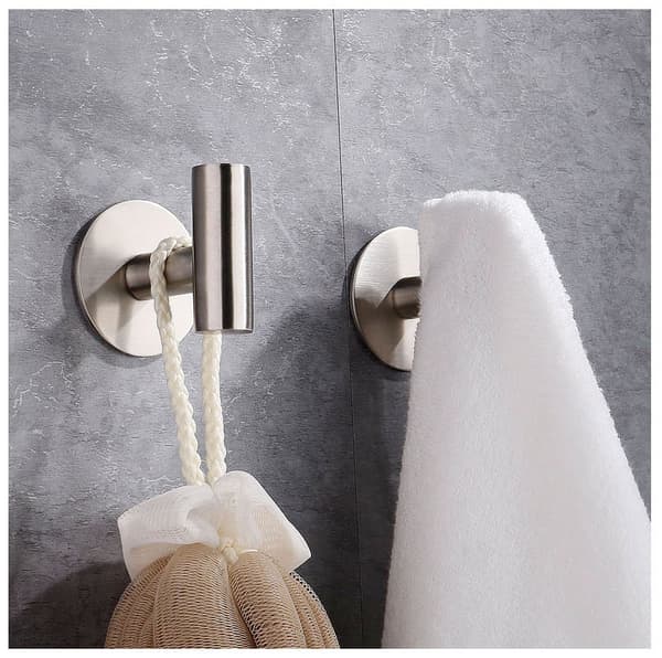 4 stk. krog badeværelse toilet køkken håndklædekrog brusekrog rustfri