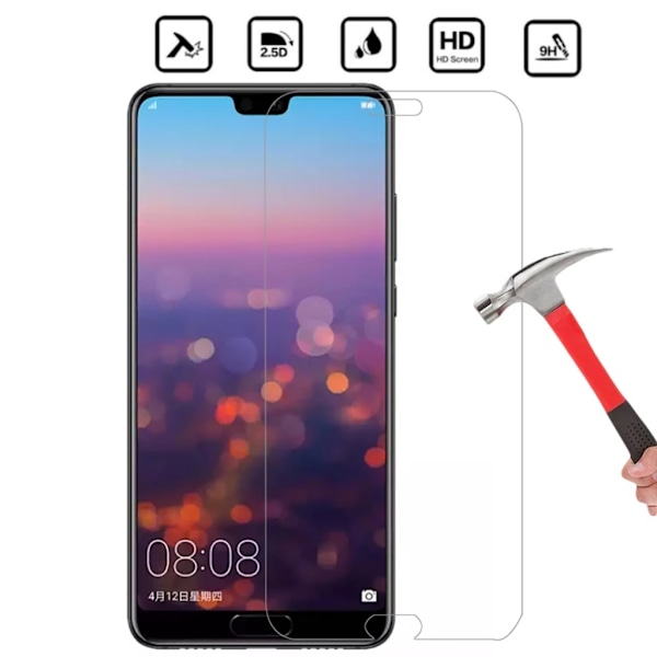 Huawei P20 Pro skärmskydd 9H passar skal fodral hörlurar - Transparent Huawei P20 Pro