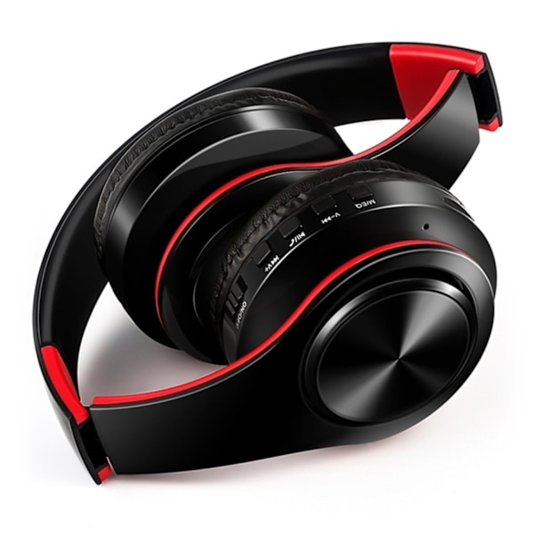 LPT660 Bluetooth Hörlurar - Mikrofon & TF-kort - Svart/Röd multifärg