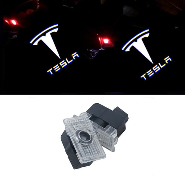 2 st LED dörrlampaprojektorer för TESLA MODEL3 X-modeller