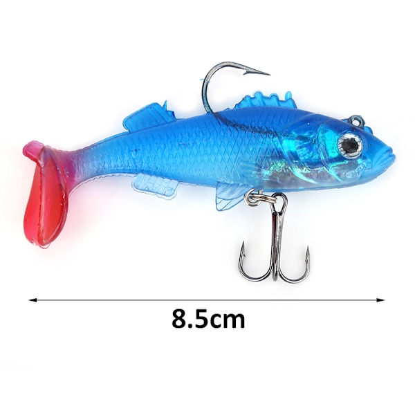 2-pack/set 3 färger Livsliknande Konstgjord Bete Leurre Mjukt Bete Crankbait Fiskeutrustning