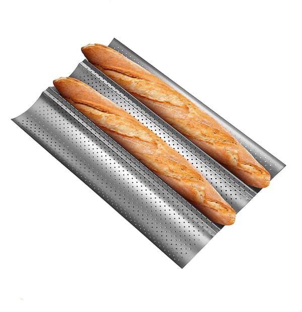 Non-stick baguette bageform, baguetteplade 3-baguettebakke
