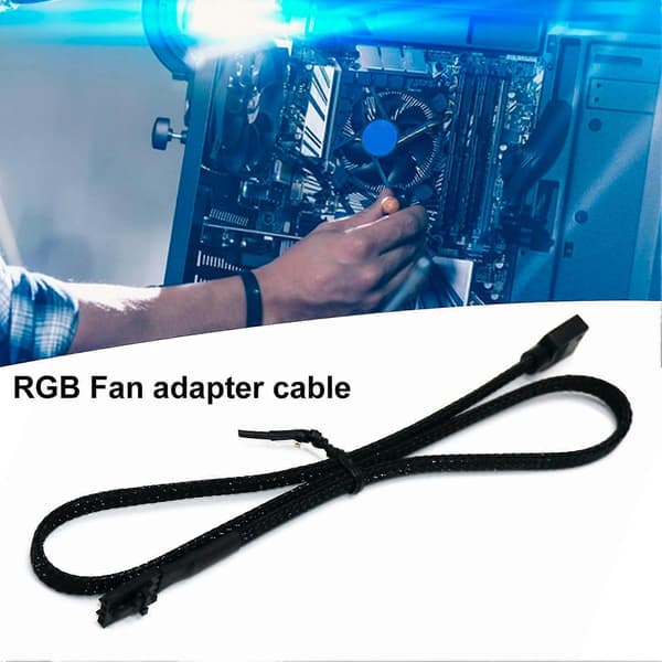 25CM ARGB Controller Adapterkabel QL LL120 ICUE RGB LED-blæser 3-benet/4-benet til 5V 3-benet konverteringsstik ledning ledning computertilbehør