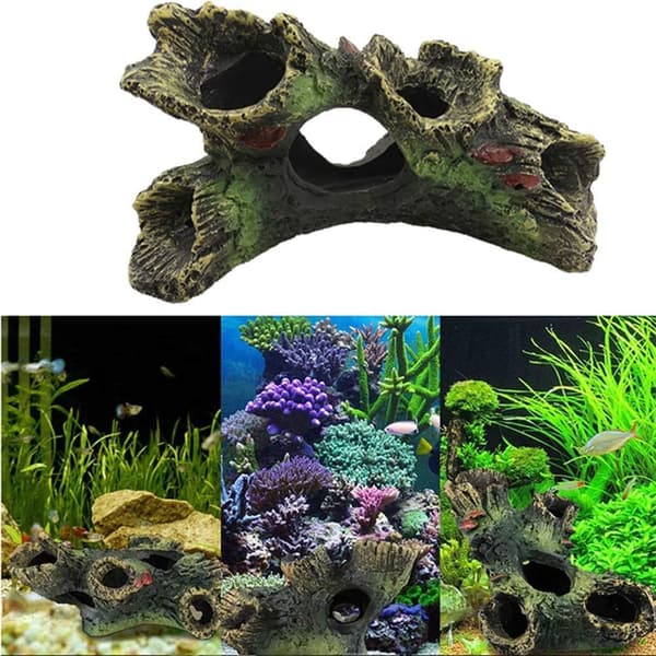 2-pack Förfall Stamm Akvarium Kampfisk Prydnad Drivved Harts S
