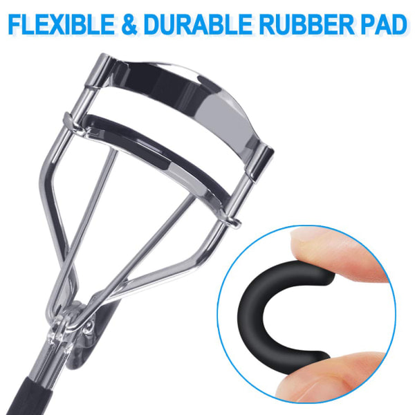 24 delar Curler Refills Ögonfransböjare Refill Pads Svart