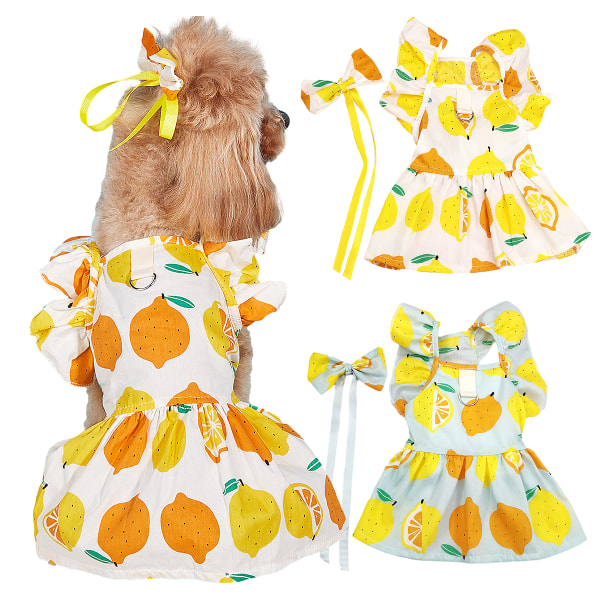 Liten Hundklänning Fruktprinsessan Valpklänningar Pet Dog Bowknot