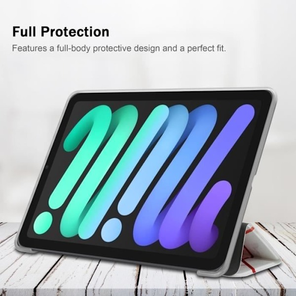 Tablettfodral för Apple iPad MINI 6 (8,3 Zoll) Marmorfodral Vit Rosa Fodral Skydd Silikon TPU-plånbok