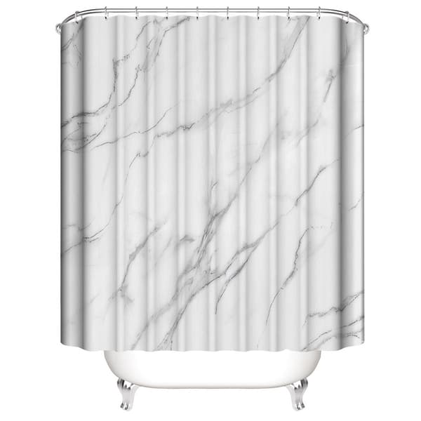 3D-printet badeforhæng - 165*180 cm marmorering