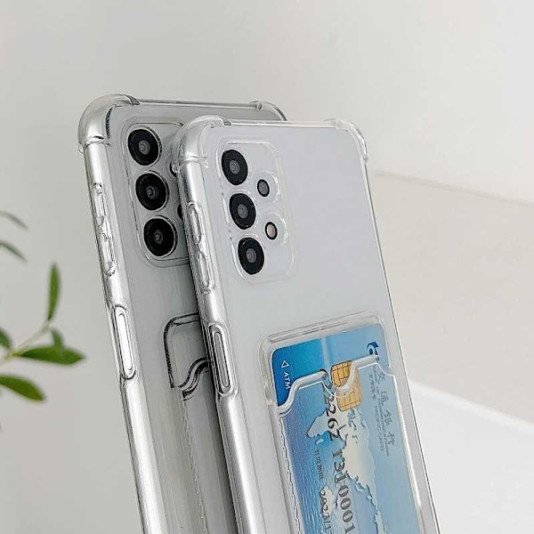 Stöttåligt Skal med Kortfack Förstärkta Hörn Samsung A23 5G Transparent