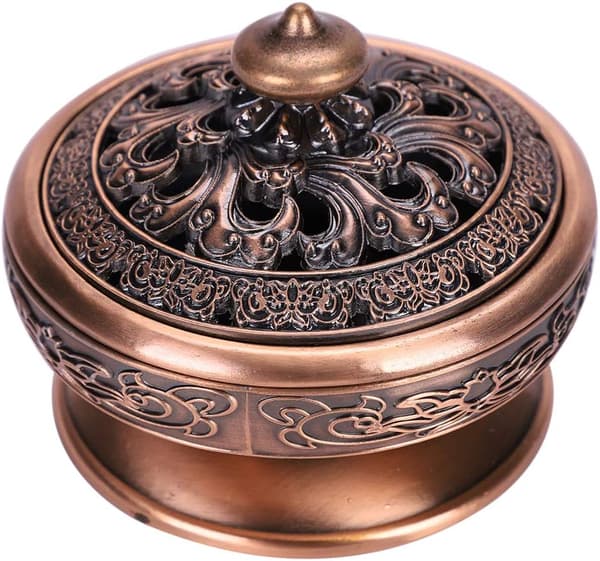 Liten røkelsesbrenner Lotus Buddha røkelsesholder Rød Vinta